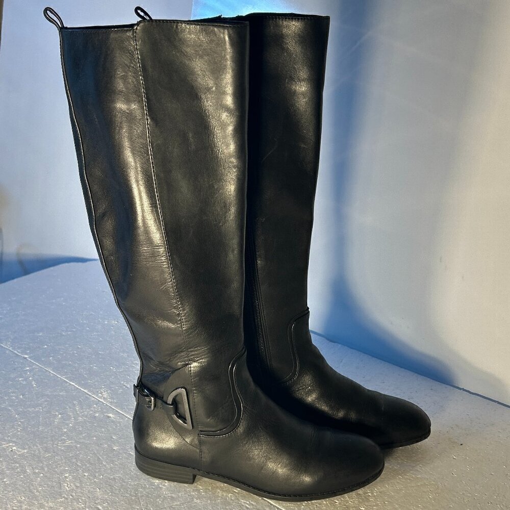 Alex Marie SZ6.5 Stassia Black Leather Riding Boot Old $ Western Moto Essential - Picture 3 of 9